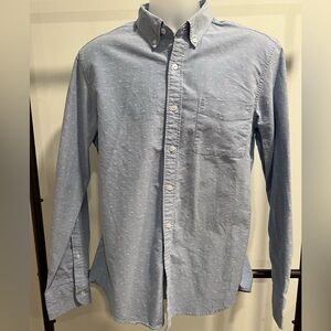 J. Crew button down knit shirt in light blue | medium